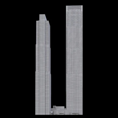 Skyscraper of the Neva Tower (Neva Towers, Moscow-city). — Ver 3