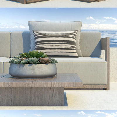 Restoration Hardware Milano teak sofa — Ver 2