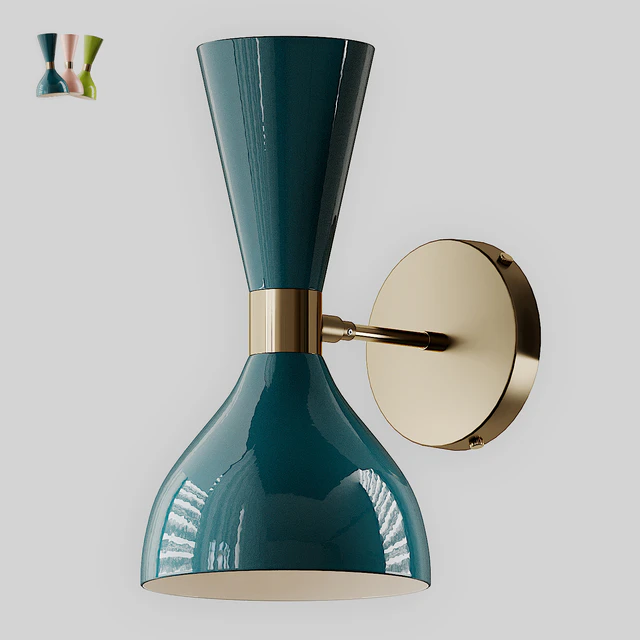 Italian Modern Brass Enamel Ludo Sconce from Blueprint Lighting — Descargar