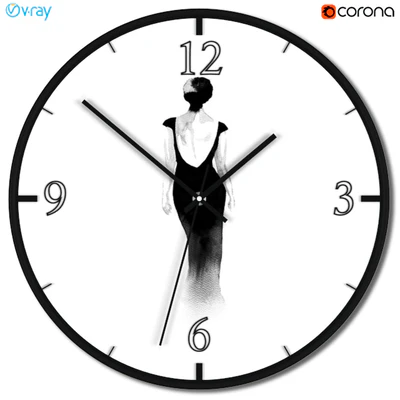 A set of wall clocks with fashion silhouettes — Ver 2