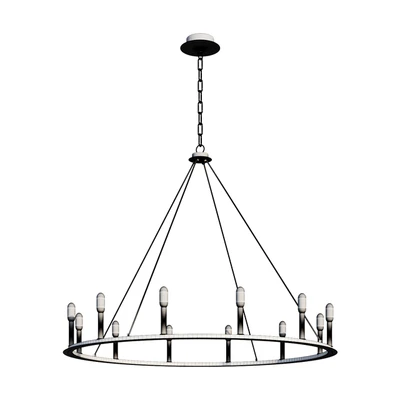 Люстра   MINIMALIST IRON RING CHANDELIER - 12 LIGHT SKU CH17023      светильник — Вид 2
