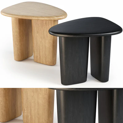 ANTHROPOLOGIE Kalle Sculptural Oak Side Table — Ver 1