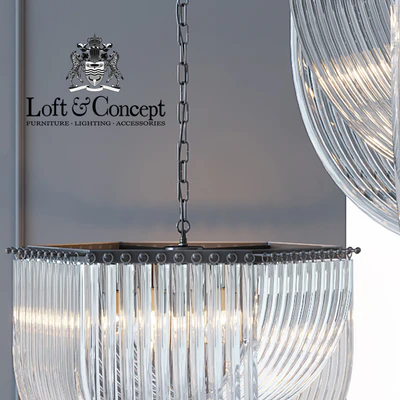 Chandelier Retro Frozen Glass Chandelier 66 — Ver 3