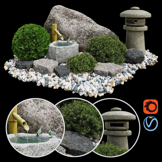 Сад камней. Цукубай / Rock garden. Tsukubai — Скачать