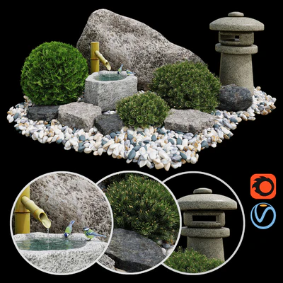 Сад камней. Цукубай / Rock garden. Tsukubai — Вид 1