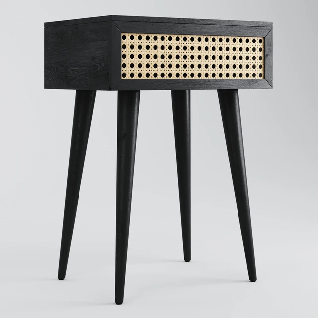 Light Oak Daintree Rattan Bedside Table — Скачать