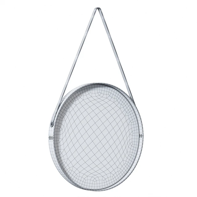 Round leather mirror — Descargar