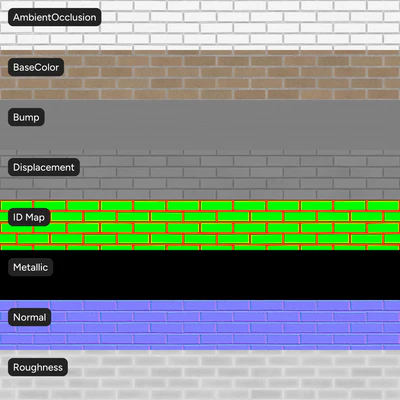 smooth running bond brick wall texture beige — View 3