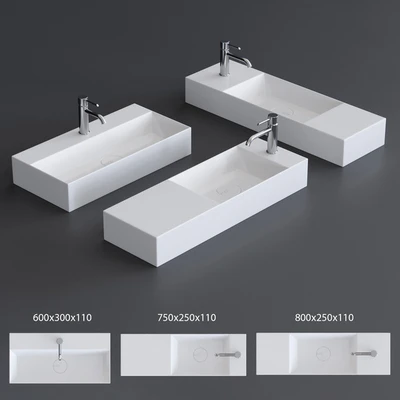Alice Ceramica Spy Washbasin Set 2 — Ver 1