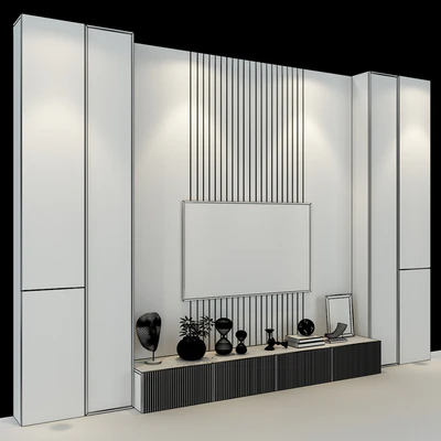 TV Wall set 0179 — Ver 3