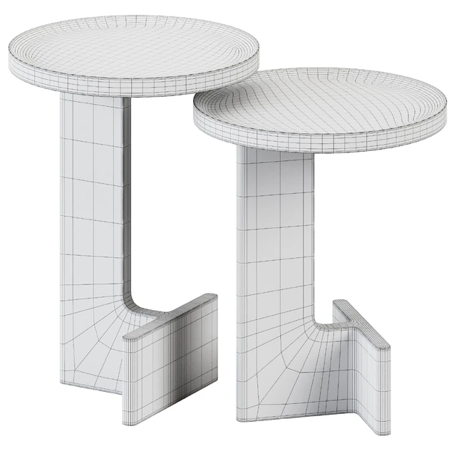 Wooden Beam Side Tables by Ariake — Descargar