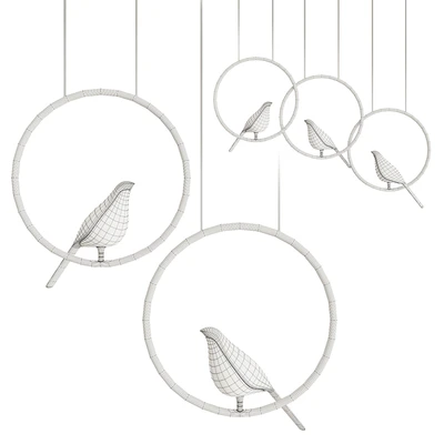 Ring and Bird Pendant Lamp NOMI — Вид 3