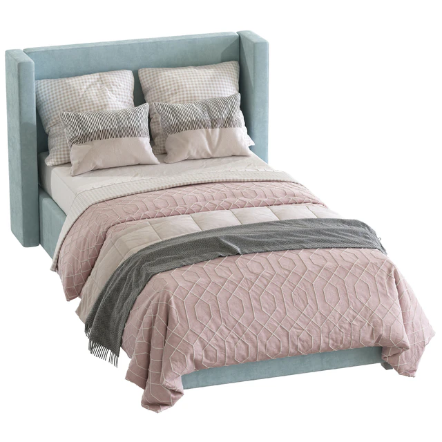 Bed Elliot Shelter Upholstered Headboard 2 — Descargar