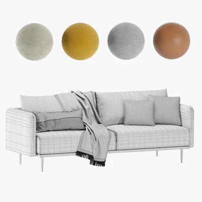 Sofa Loft Sayle Barhat Emerald / Диван Сайле — Ver 5
