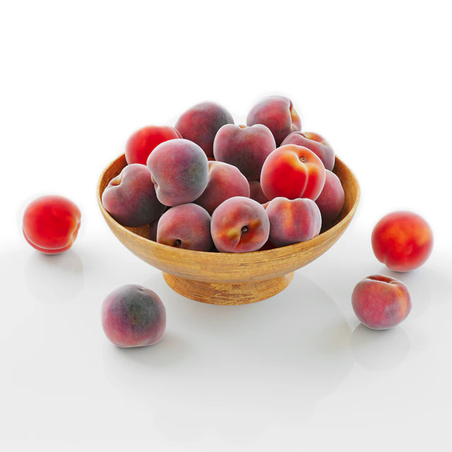 Peaches in a Wooden Vase — Скачать