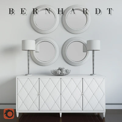 Bernhardt Jet Set Buffet & Jet Set Round Mirror — Вид 2