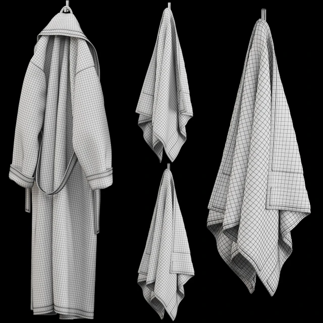 BATHROBE TOWELS WHITE — Descargar