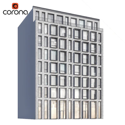 Modern residential facade 01 | night + interiors — Вид 4