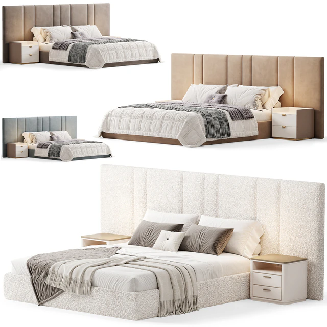 Futuro Bed with wide Headboard By Sensorsleep — Скачать