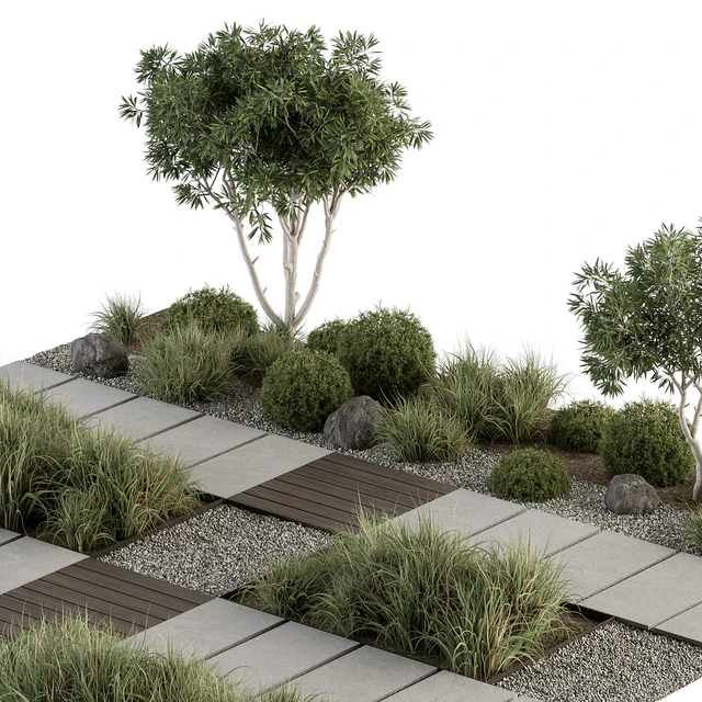 Urban Furniture / Architecture Environment with Plants- Set 67 — Descargar