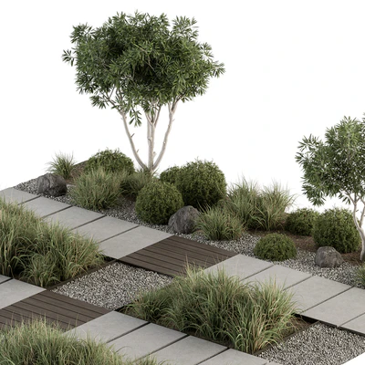 Urban Furniture / Architecture Environment with Plants- Set 67 — Ver 2