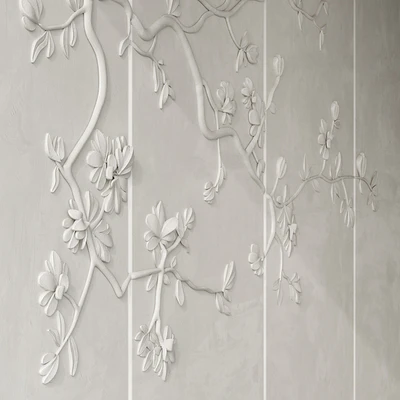 Japandi Floral Wall Panels — Ver 5