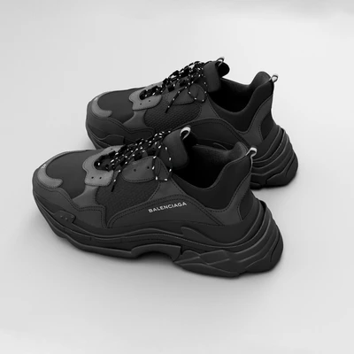 balenciaga triple s black — Вид 3