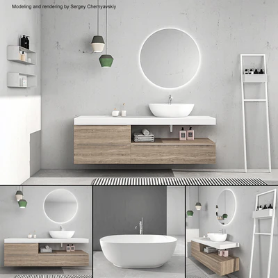 Bathroom furniture set Arcom e.Ly 4 — Ver 1