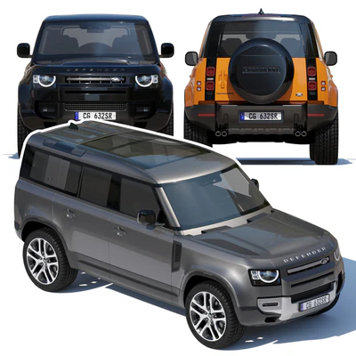 Land Rover Defender 110 mid-poly — View 6