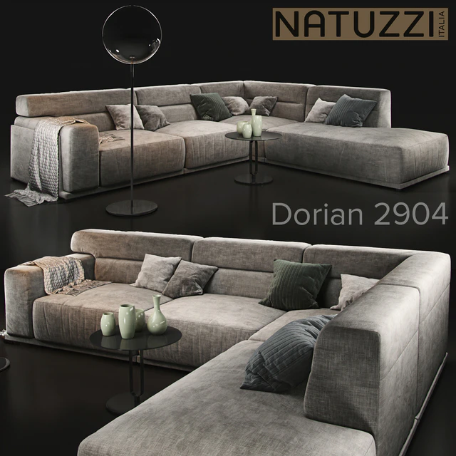 Sofa natuzzi Dorian 2904 — Descargar