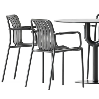 Piper Pedestal Table by DesignByThem and Trocadero Armchair by Talenti — Ver 4