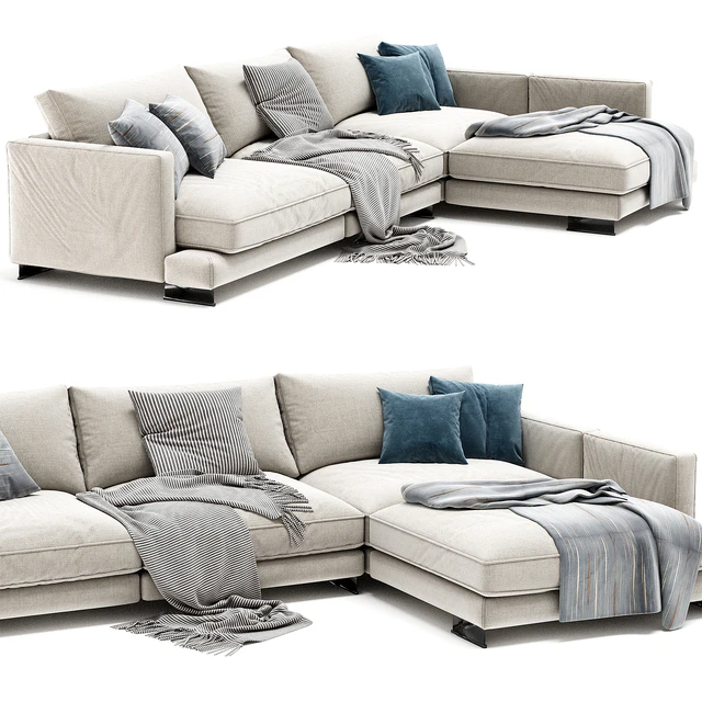 Flexform Long Island Chaise Longue Sofa — Descargar