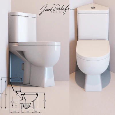 Унитаз Jacob Delafon Odeon Up 18557K (E4702), E4741 — Скачать