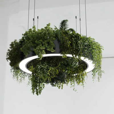 Circle pot light pendant - plant light hanging 13 corona — Ver 4