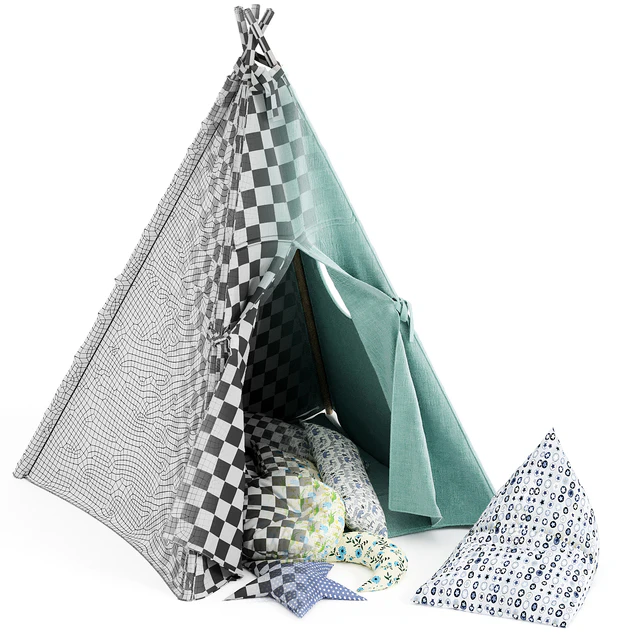 Kids Teepee Tent Set Mint — Скачать