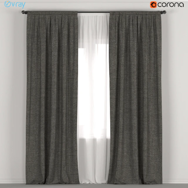 Dark curtains + tulle. — Descargar