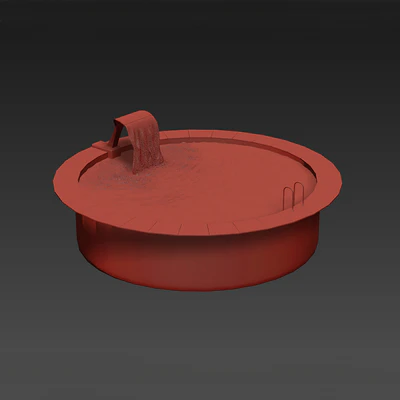 Swimming pool with waterfall — Ver 3