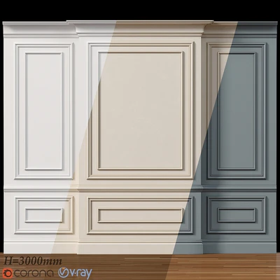 Wall molding 4. Boiserie classic panels — download