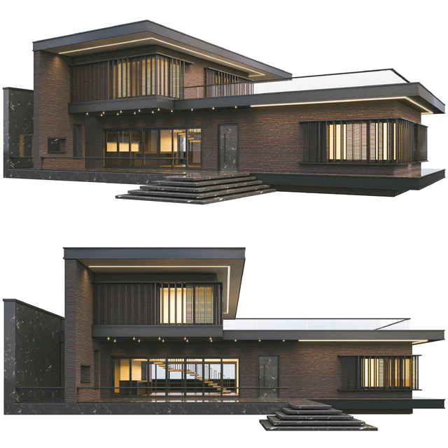 Modern brick villa — Descargar