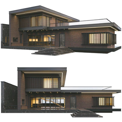 Modern brick villa — Ver 1