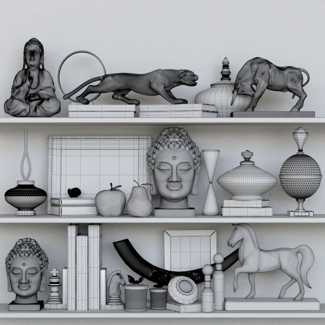 A collection of sculptures for design projects and decor elements to create coziness — Descargar