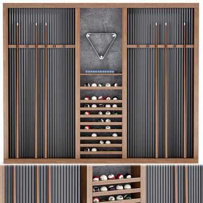 Billiard Wall Rack — Ver 3