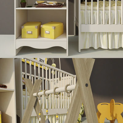 Детская. Кроватка и пеленальный стол Solgul(Солгуль). Ikea — Вид 2