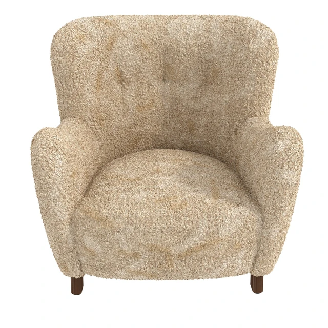 Fritz Hansen  Easy Chair  in Beige Sheepskin  Model 1669  1930s — Скачать