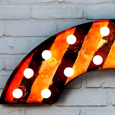 Lighted Metal sign. Set 3 — Ver 5