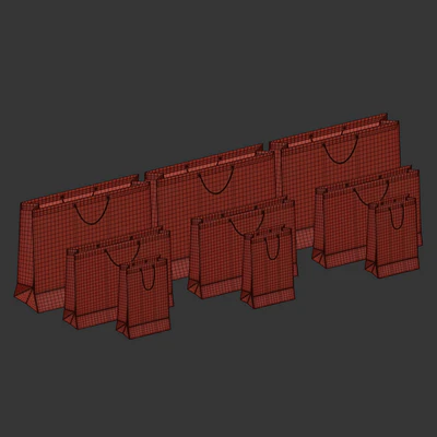 Set of Brand Shopping Bags 2 — Ver 4
