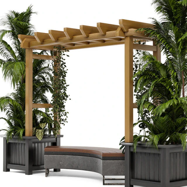Outdoor Plants on Pergola - Garden Set 138 — Скачать