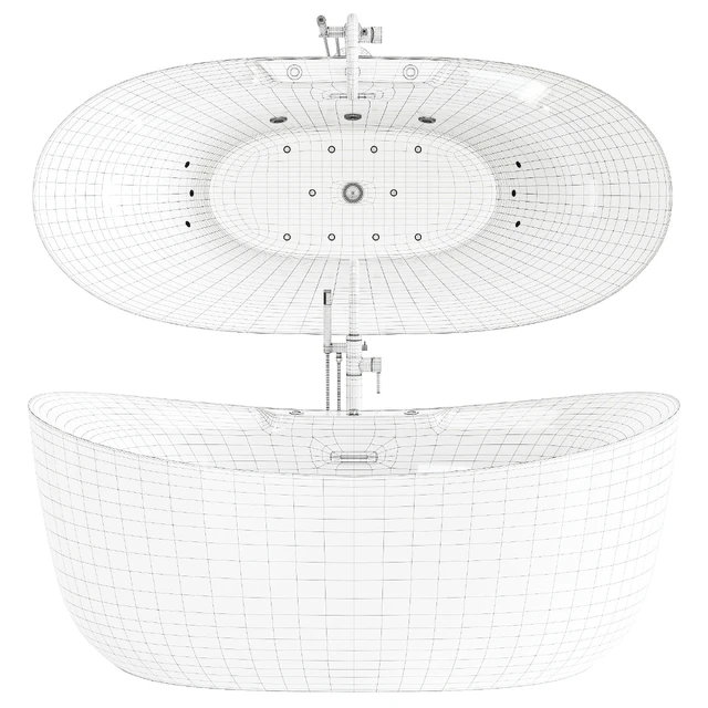 WoodBridge Freestanding Air Whirlpool Bathtub — Descargar