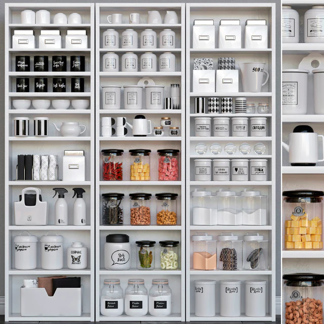 Wardrobe with kitchen accessories. Kitchenware — Descargar