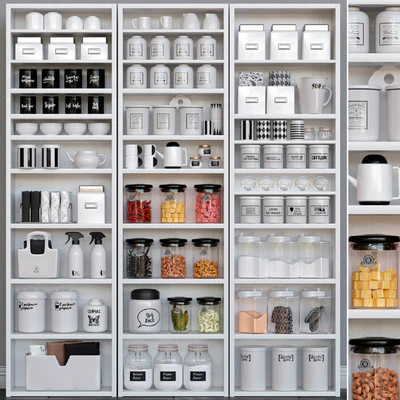 Wardrobe with kitchen accessories. Kitchenware — Ver 1